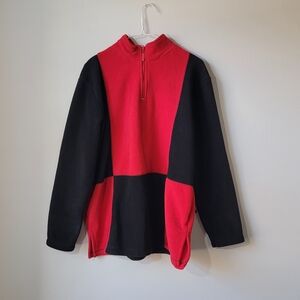 Classic Elements Bold Red Fleece Top